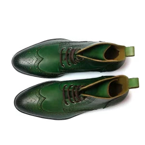 Green Brogue Boots