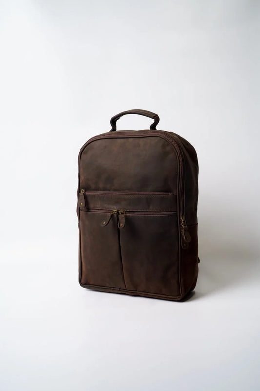 Leather Laptop Backpack