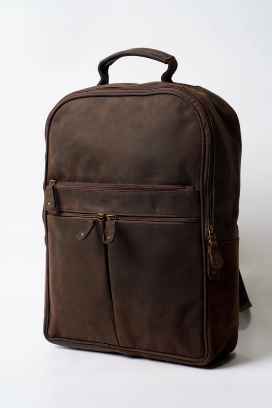 Leather Laptop Backpack