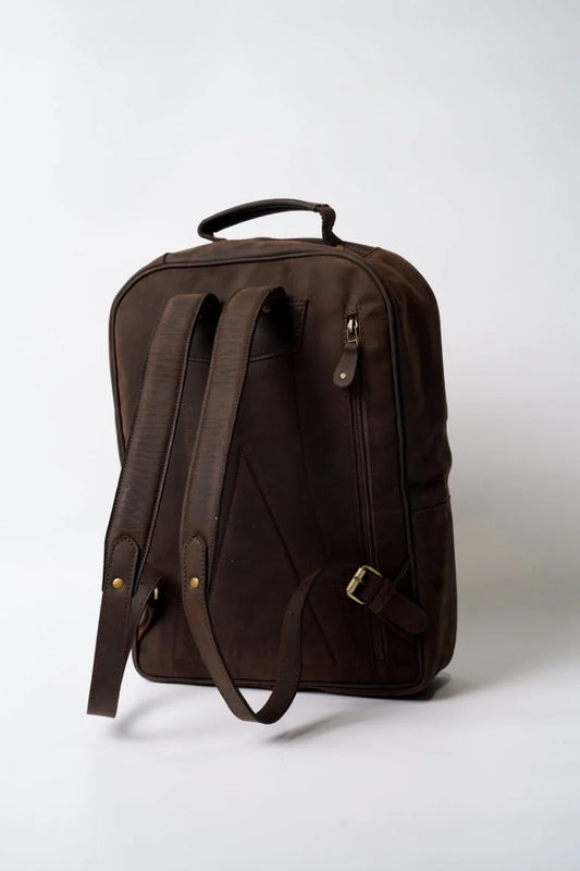 Leather Laptop Backpack
