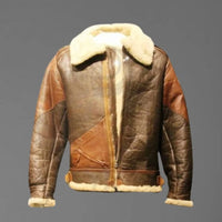 Vintage Aviator Shearling Leather Jacket