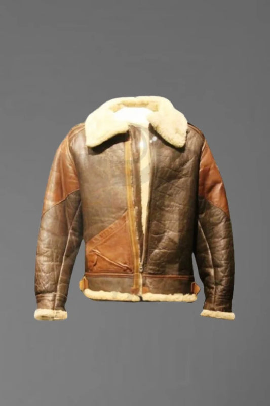 Vintage Aviator Shearling Leather Jacket
