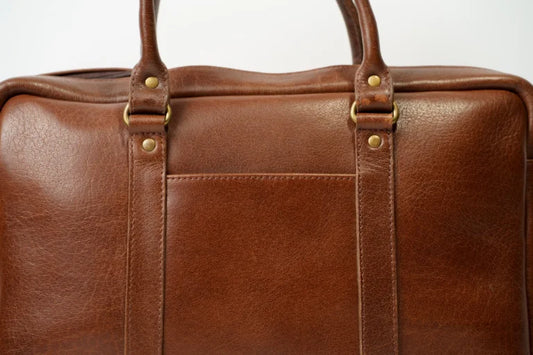 Laptop Bag Burgundy Color Brass