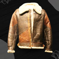 Vintage Aviator Shearling Leather Jacket