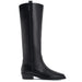 Black Leather Knee-High Boots