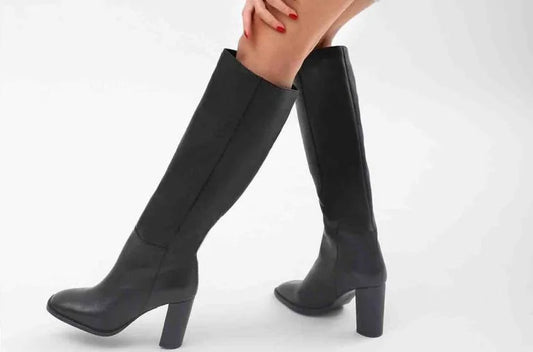 Long Knee-High Heeled Boots