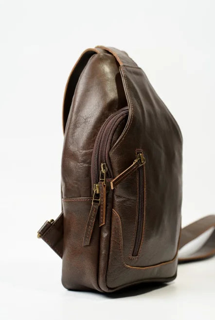 Dark Brown Crossbody Bag – Premium Leather Shoulder Bag | Bwok Store