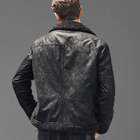 Men Black Fur Jacket