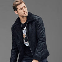 Men Black Fur Jacket