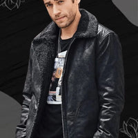 Men Black Fur Jacket