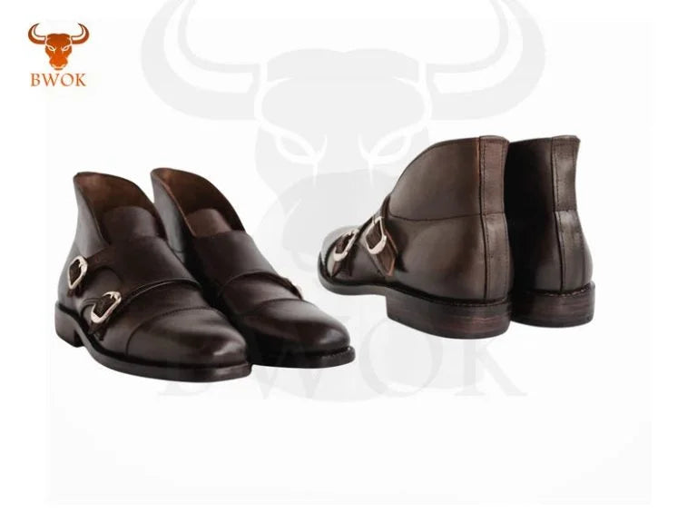 Men Double Monk Dress Shoes