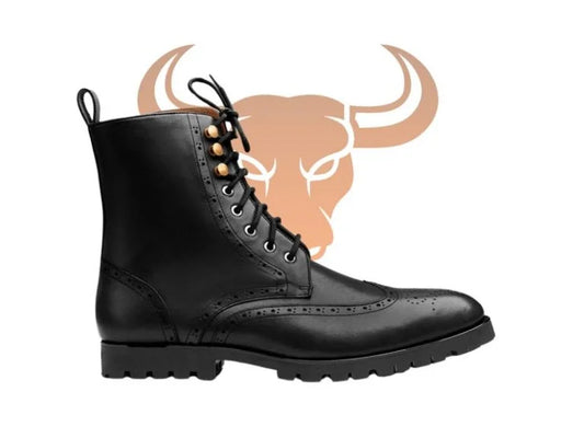 Leather Wingtip Boots