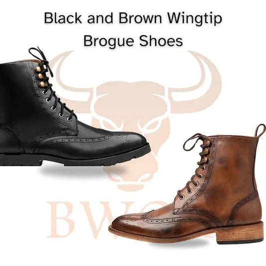 Leather Wingtip Boots