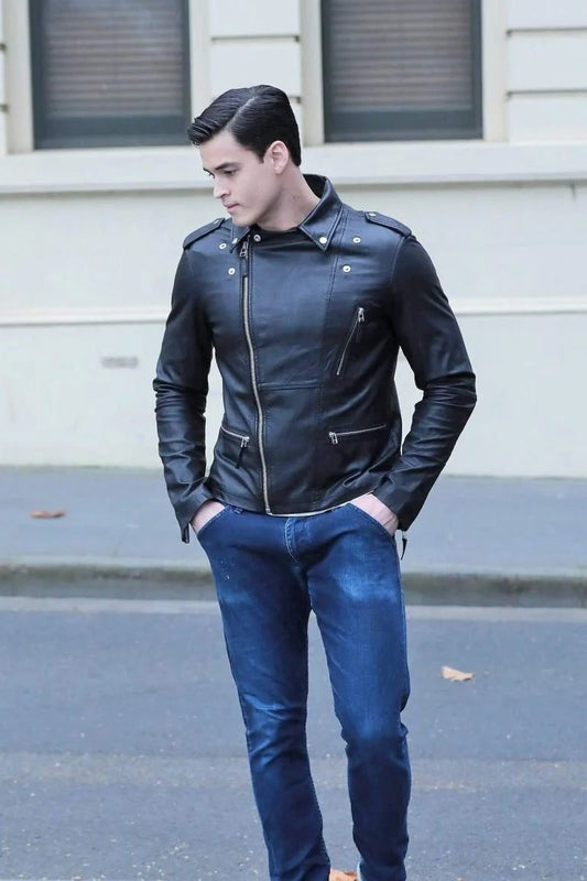 Moto Style Leather Jacket