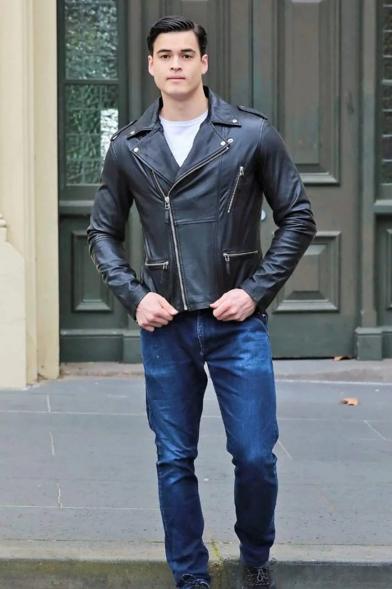 Moto Style Leather Jacket