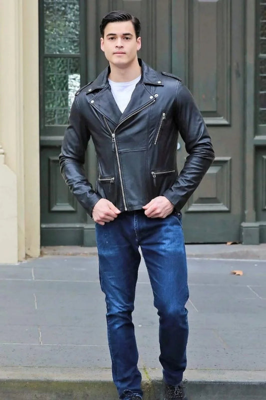 Moto Style Leather Jacket