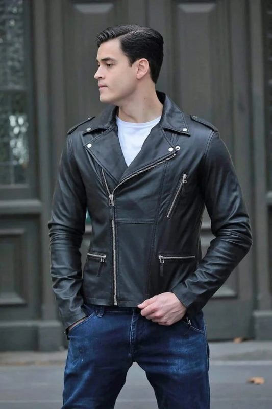 Moto Style Leather Jacket