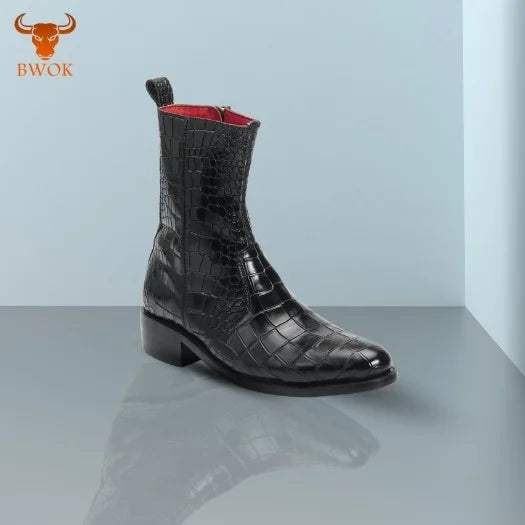 Premium Leather Half Long Boots