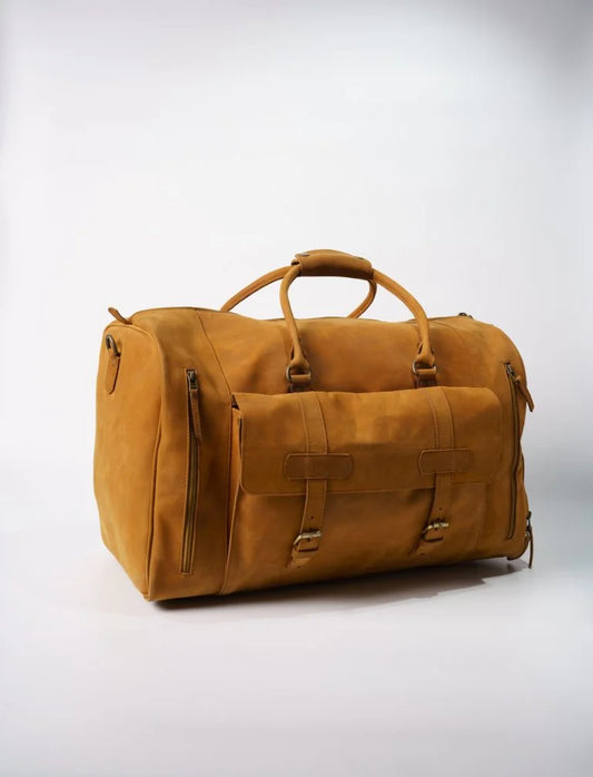 Premium Leather Duffel Bag | Stylish Travel Bag – Bwok Store