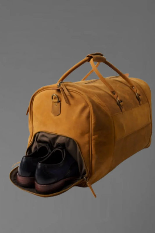 Premium Leather Duffel Bag | Stylish Travel Bag – Bwok Store