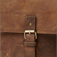 Vintage Leather Laptop Bag for Men & Women | Stylish Office & Travel Satchel – Bwok Store
