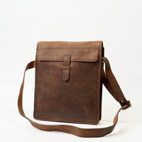 Vintage Leather Laptop Bag for Men & Women | Stylish Office & Travel Satchel – Bwok Store